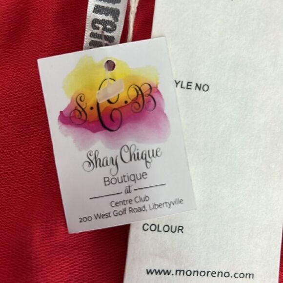 Monoreno Size M Coral Embroidered Hoodie Top - Picture 6 of 7